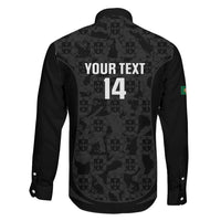 Custom Portugal Football Family Matching Long Sleeve Bodycon Dress and Hawaiian Shirt 2026 Come On Selecao das Quinas - Black - Wonder Print Shop