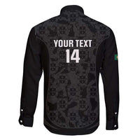 Custom Portugal Football Family Matching Short Sleeve Bodycon Dress and Hawaiian Shirt 2026 Come On Selecao das Quinas - Black - Wonder Print Shop