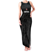 Custom Portugal Football Family Matching Tank Maxi Dress and Hawaiian Shirt 2026 Come On Selecao das Quinas - Black - Wonder Print Shop