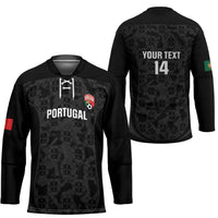 Custom Portugal Football Hockey Jersey 2026 Come On Selecao das Quinas - Black - Wonder Print Shop