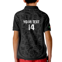 Custom Portugal Football Kid Polo Shirt 2026 Come On Selecao das Quinas - Black - Wonder Print Shop