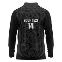 Custom Portugal Football Long Sleeve Polo Shirt 2026 Come On Selecao das Quinas - Black - Wonder Print Shop