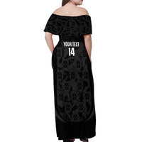 Custom Portugal Football Off Shoulder Maxi Dress 2026 Come On Selecao das Quinas - Black - Wonder Print Shop