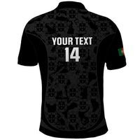 Custom Portugal Football Polo Shirt 2026 Come On Selecao das Quinas - Black - Wonder Print Shop