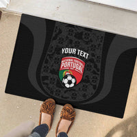Custom Portugal Football Rubber Doormat 2026 Come On Selecao das Quinas - Black - Wonder Print Shop