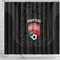 Custom Portugal Football Shower Curtain 2026 Come On Selecao das Quinas - Black - Wonder Print Shop