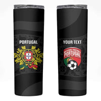Custom Portugal Football Skinny Tumbler 2026 Come On Selecao das Quinas - Black - Wonder Print Shop