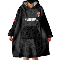 Custom Portugal Football Wearable Blanket Hoodie 2026 Come On Selecao das Quinas - Black - Wonder Print Shop