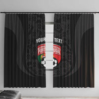 Custom Portugal Football Window Curtain 2026 Come On Selecao das Quinas - Black - Wonder Print Shop