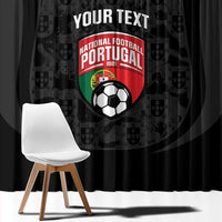Custom Portugal Football Window Curtain 2026 Come On Selecao das Quinas - Black - Wonder Print Shop