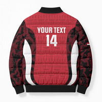 Custom Egypt Football Bomber Puffer Jacket 2026 Go Pharaohs Ancient Egyptian Pattern - Wonder Print Shop