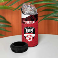 Custom Egypt Football 4 in 1 Can Cooler Tumbler 2026 Go Pharaohs Ancient Egyptian Pattern - Wonder Print Shop