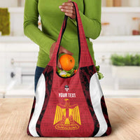 Custom Egypt Football Grocery Bag 2026 Go Pharaohs Ancient Egyptian Pattern - Wonder Print Shop