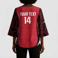 Custom Egypt Football Kimono Sleeve Blouse 2026 Go Pharaohs Ancient Egyptian Pattern - Wonder Print Shop