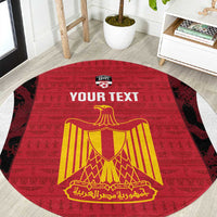 Custom Egypt Football Round Carpet 2026 Go Pharaohs Ancient Egyptian Pattern - Wonder Print Shop