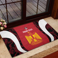 Custom Egypt Football Rubber Doormat 2026 Go Pharaohs Ancient Egyptian Pattern - Wonder Print Shop