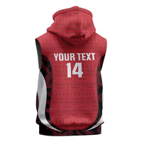 Custom Egypt Football Sleeveless Zip Hoodie 2026 Go Pharaohs Ancient Egyptian Pattern - Wonder Print Shop