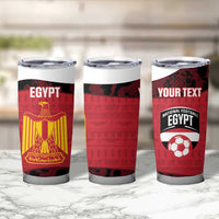 Custom Egypt Football Tumbler Cup 2026 Go Pharaohs Ancient Egyptian Pattern - Wonder Print Shop