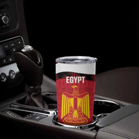 Custom Egypt Football Tumbler Cup 2026 Go Pharaohs Ancient Egyptian Pattern - Wonder Print Shop
