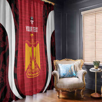 Custom Egypt Football Window Curtain 2026 Go Pharaohs Ancient Egyptian Pattern - Wonder Print Shop