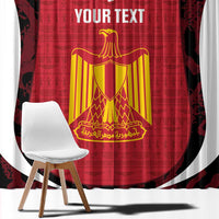 Custom Egypt Football Window Curtain 2026 Go Pharaohs Ancient Egyptian Pattern - Wonder Print Shop