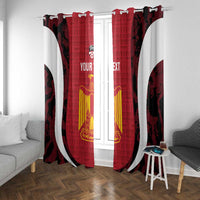 Custom Egypt Football Window Curtain 2026 Go Pharaohs Ancient Egyptian Pattern - Wonder Print Shop