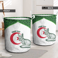 Custom Algeria Football Laundry Basket 2026 Go Greens Fennec With Islamic Pattern - Wonder Print Shop