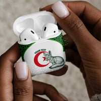 Custom Algeria Football AirPods Case 2026 Go Greens Fennec With Islamic Pattern - Wonder Print Shop