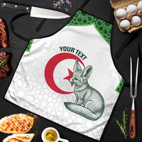 Custom Algeria Football Apron 2026 Go Greens Fennec With Islamic Pattern - Wonder Print Shop