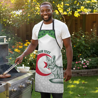 Custom Algeria Football Apron 2026 Go Greens Fennec With Islamic Pattern - Wonder Print Shop