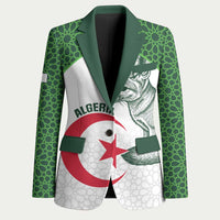 Custom Algeria Football Blazer 2026 Go Greens Fennec With Islamic Pattern - Wonder Print Shop