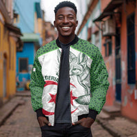 Custom Algeria Football Bomber Jacket 2026 Go Greens Fennec With Islamic Pattern - Wonder Print Shop