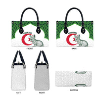 Custom Algeria Football Leather Bag 2026 Go Greens Fennec With Islamic Pattern - Wonder Print Shop