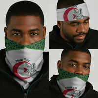 Custom Algeria Football Neck Gaiter 2026 Go Greens Fennec With Islamic Pattern - Wonder Print Shop