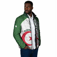Custom Algeria Football Padded Jacket 2026 Go Greens Fennec With Islamic Pattern - Wonder Print Shop