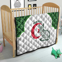 Custom Algeria Football Quilt 2026 Go Greens Fennec With Islamic Pattern - Wonder Print Shop