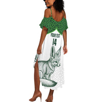 Custom Algeria Football Summer Maxi Dress 2026 Go Greens Fennec With Islamic Pattern LT14