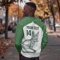 Custom Algeria Football Sweatshirt 2026 Go Greens Fennec With Islamic Pattern - Wonder Print Shop