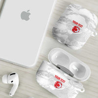 Custom Tunisia Football AirPods Case 2026 Eagles of Carthage White Grunge - Wonder Print Shop