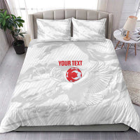 Custom Tunisia Football Bedding Set 2026 Eagles of Carthage White Grunge - Wonder Print Shop