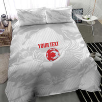 Custom Tunisia Football Bedding Set 2026 Eagles of Carthage White Grunge - Wonder Print Shop