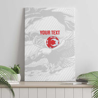 Custom Tunisia Football Canvas Wall Art 2026 Eagles of Carthage White Grunge - Wonder Print Shop
