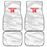 Custom Tunisia Football Car Mats 2026 Eagles of Carthage White Grunge - Wonder Print Shop