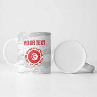 Custom Tunisia Football Ceramic Mug 2026 Eagles of Carthage White Grunge - Wonder Print Shop