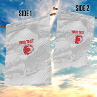 Custom Tunisia Football Garden Flag 2026 Eagles of Carthage White Grunge - Wonder Print Shop