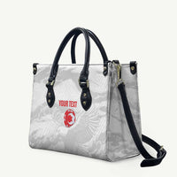 Custom Tunisia Football Leather Bag 2026 Eagles of Carthage White Grunge - Wonder Print Shop