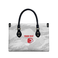 Custom Tunisia Football Leather Bag 2026 Eagles of Carthage White Grunge - Wonder Print Shop