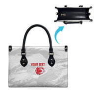 Custom Tunisia Football Leather Bag 2026 Eagles of Carthage White Grunge - Wonder Print Shop
