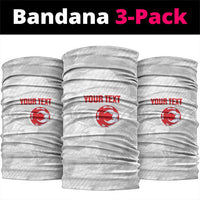 Custom Tunisia Football Neck Gaiter 2026 Eagles of Carthage White Grunge - Wonder Print Shop