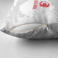 Custom Tunisia Football Pillow Cover 2026 Eagles of Carthage White Grunge - Wonder Print Shop